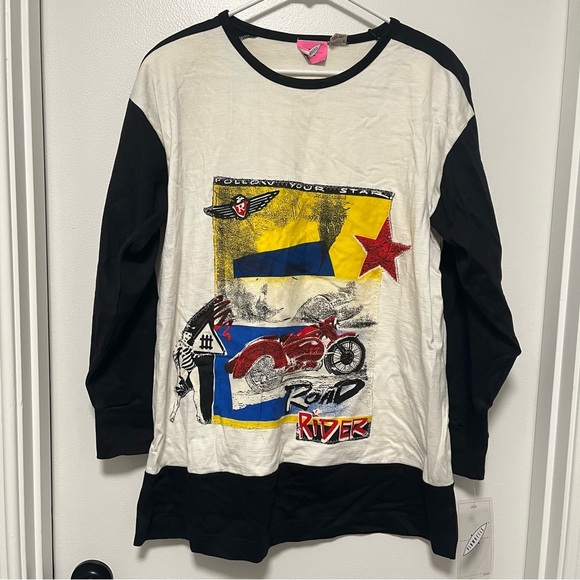 Vintage NWT Pinwheels Road Rider Long Sleeve Shirt OS - Picture 1 of 7